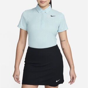 Nike women Light Blue Polo Shirt with Black Logo